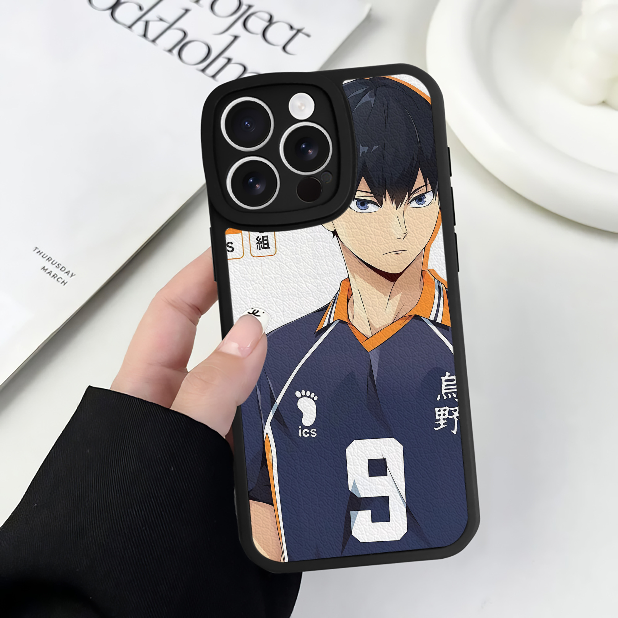 （画像用） ハイキュー!! Haikyu!! 【iPhone 16シリーズ対応】シリコンスマホケース（レザー調） 材質：シリコン